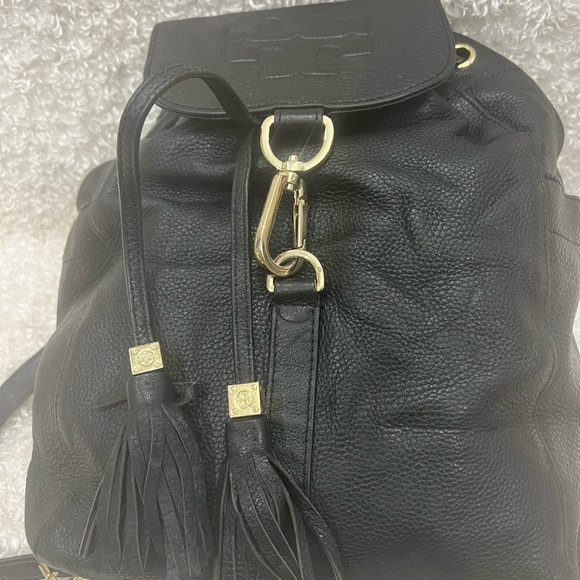 Tory Burch Leather Drawstring Backpack main image 4